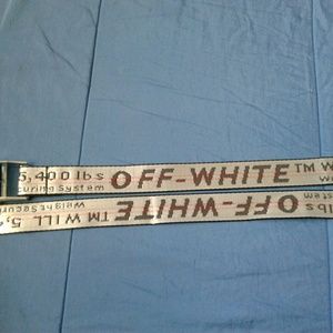 OFF WHITE Industrial Belt White